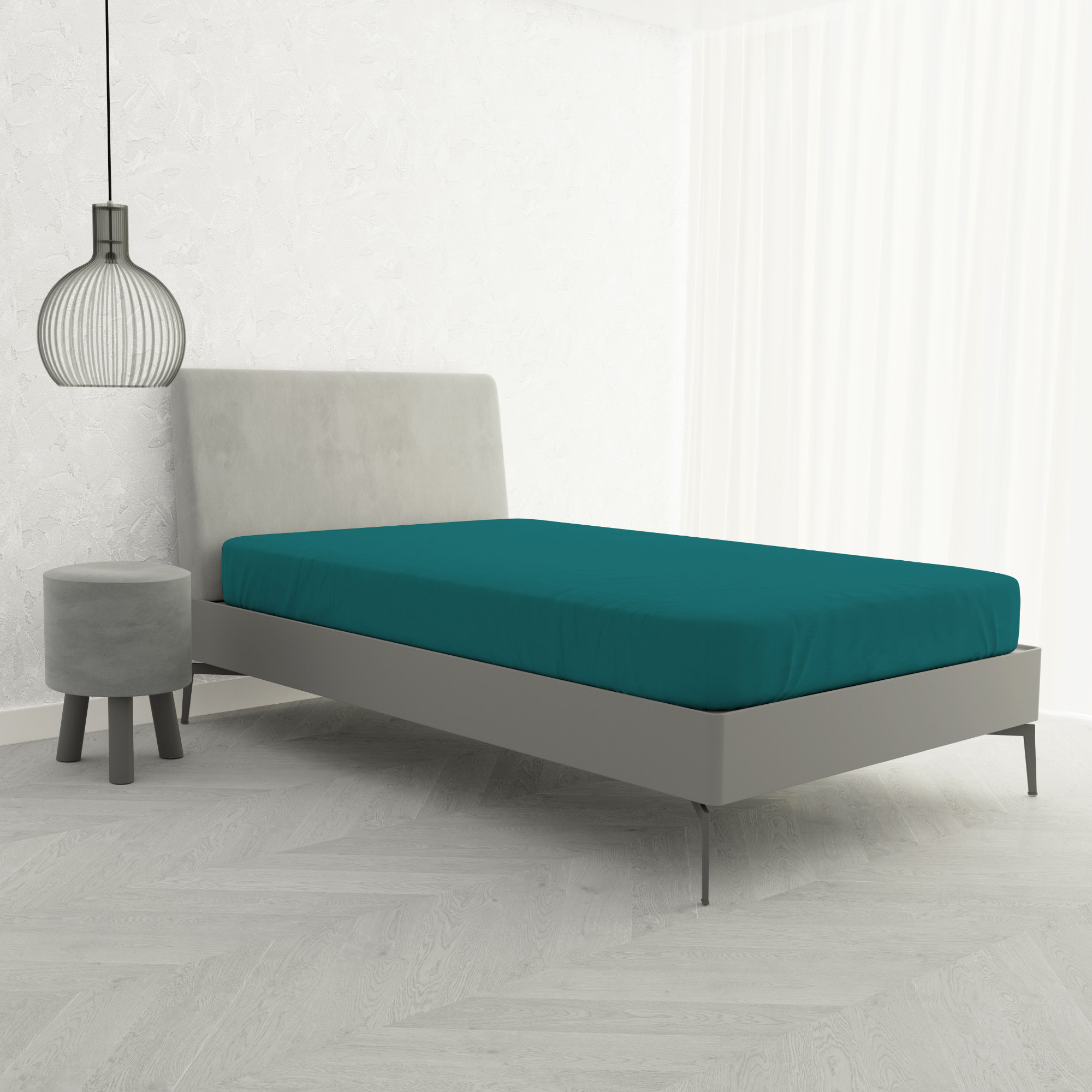 LENZUOLO SOTTO CON ANGOLI MAX COLOR, 100% COTONE MADE IN ITALY - PIAZZA E MEZZA FRANCESE