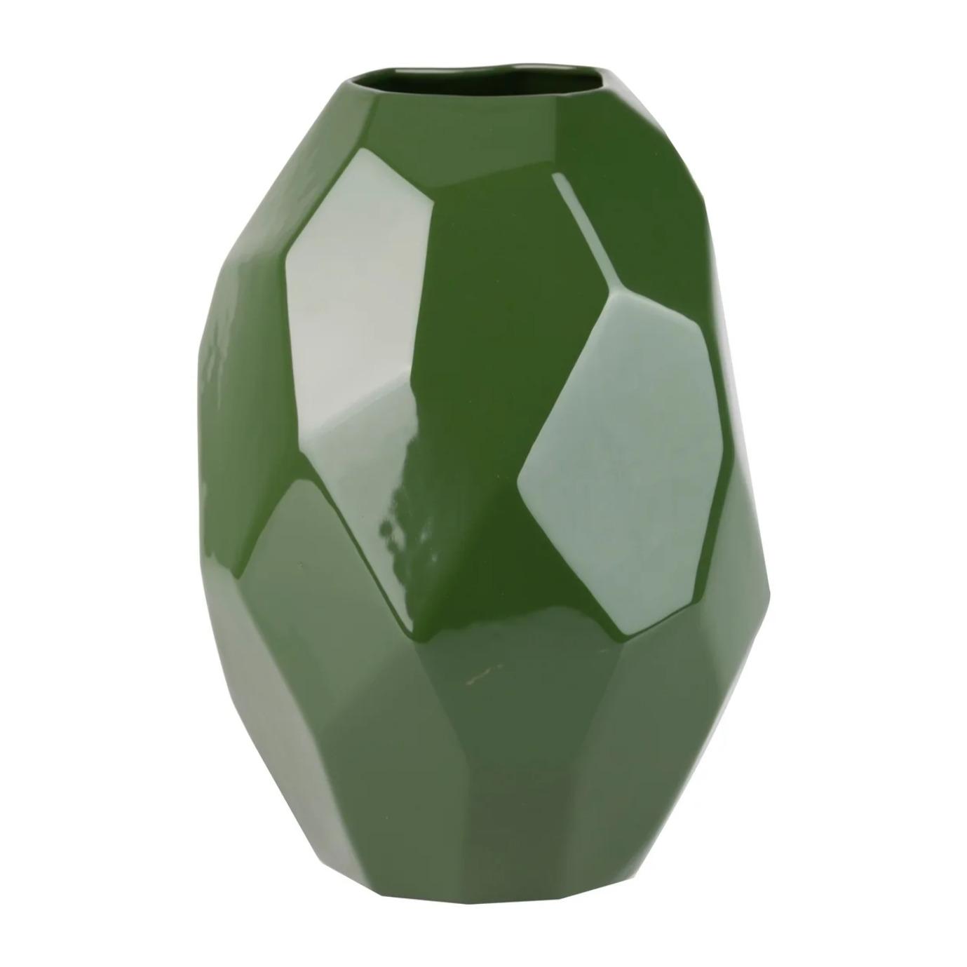 Florero Ceramica Verde 25x25x36 Cm