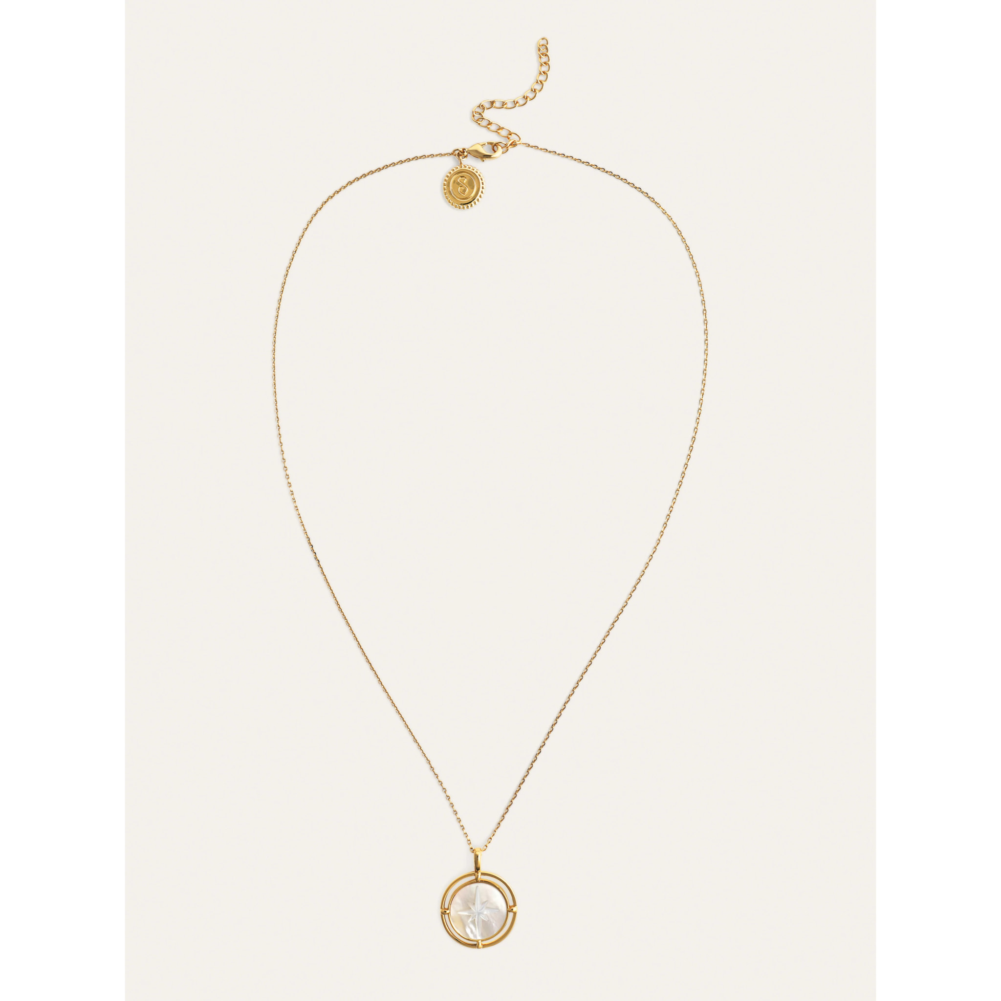 Collar Estrella Polar Nácar Baño Oro