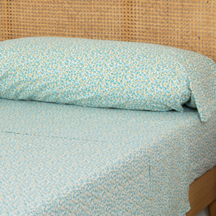 Set di lenzuola in cotone percal uriva verde tiffany