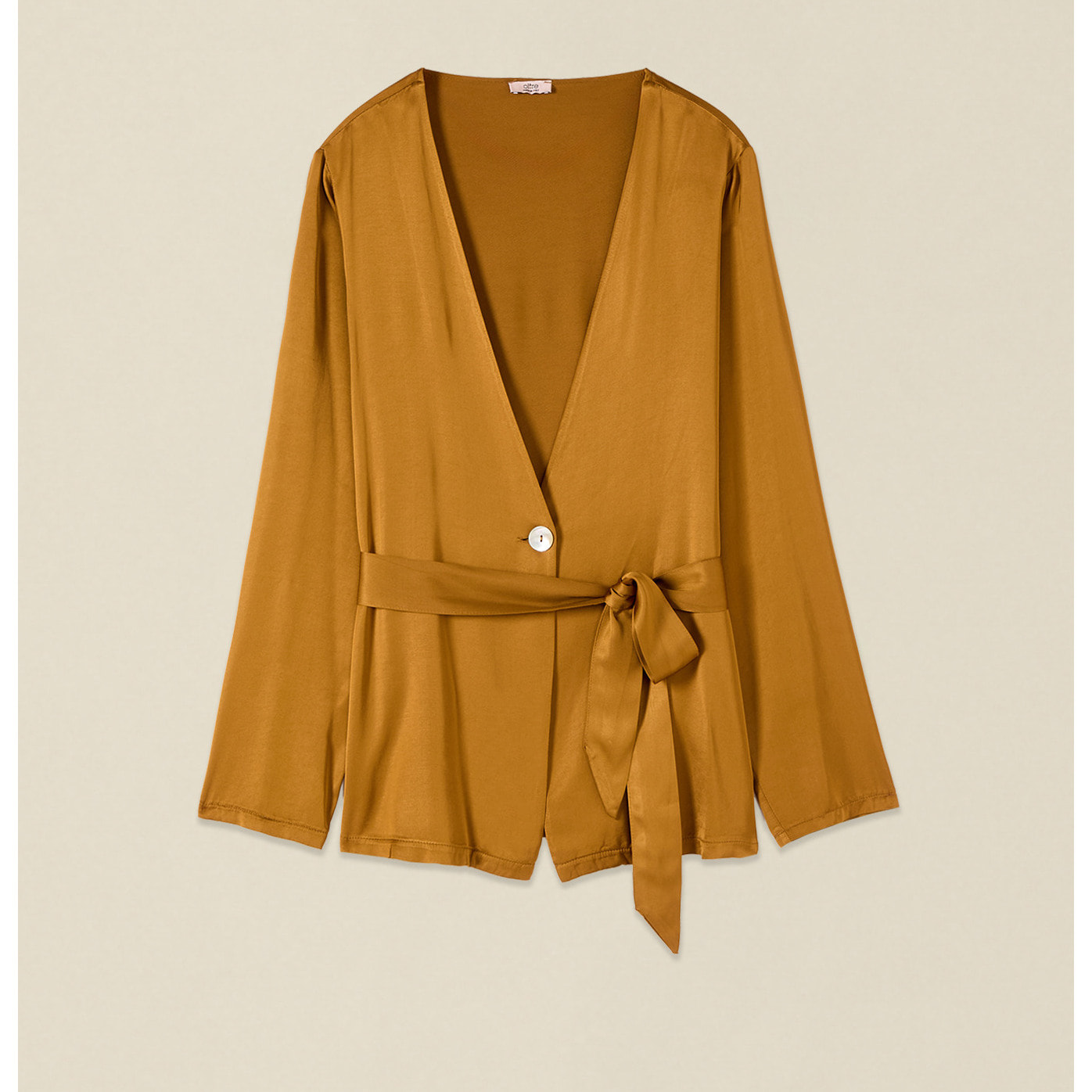 Oltre - Giacca destrutturata in raso di viscosa - Oro