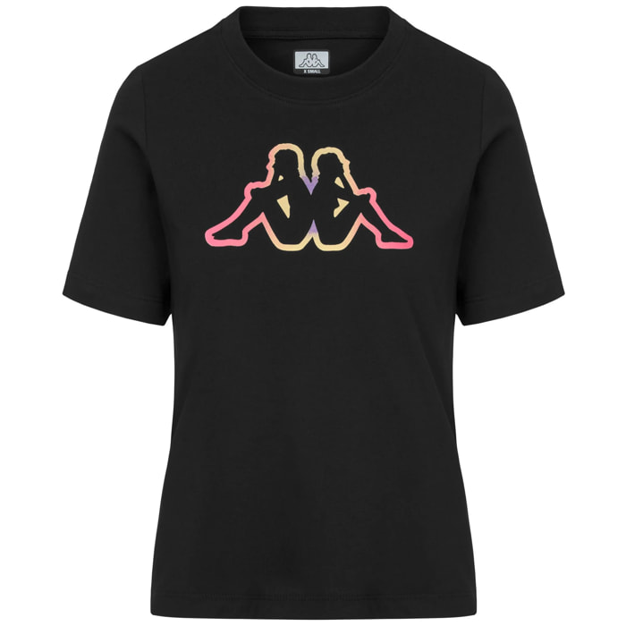 Kappa - Camisetas y tops Mujer Negro - Logo Inna