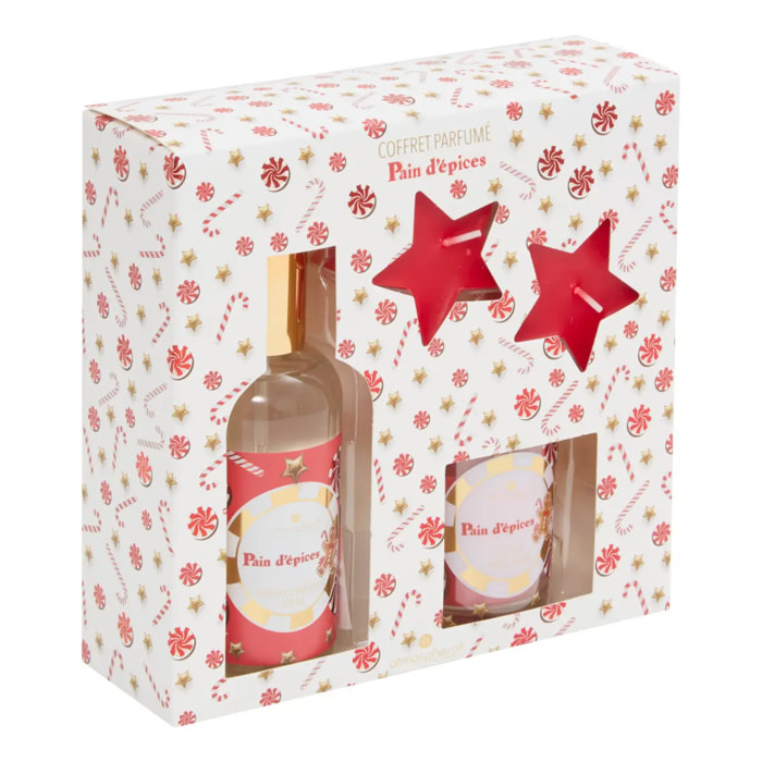 Coffret spray d'ambiance et bougie pain d'épice
