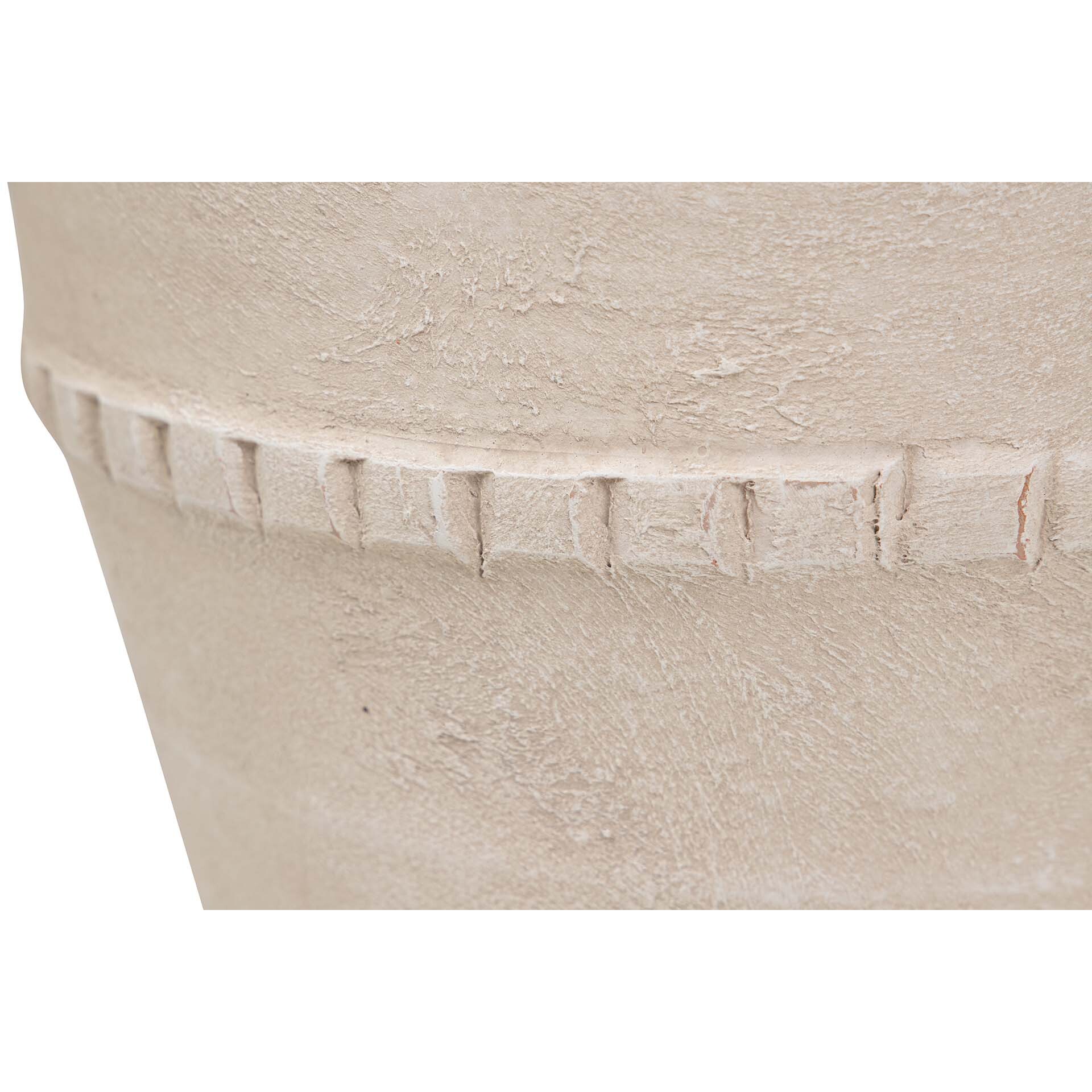 Florero Ceramica Beige 24x24x40 Cm