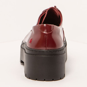 Zapatos 1764 NAPPA SHINNY BURDEOS / LEEDS color Burdeos