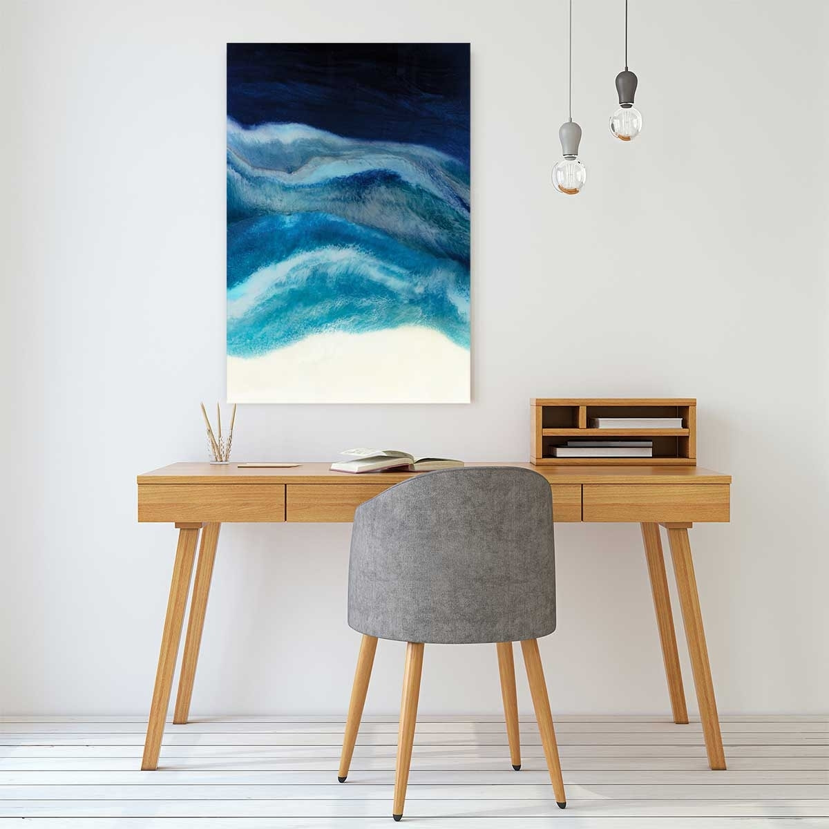 Tableau abstrait blue crawling Tableau plexiglas