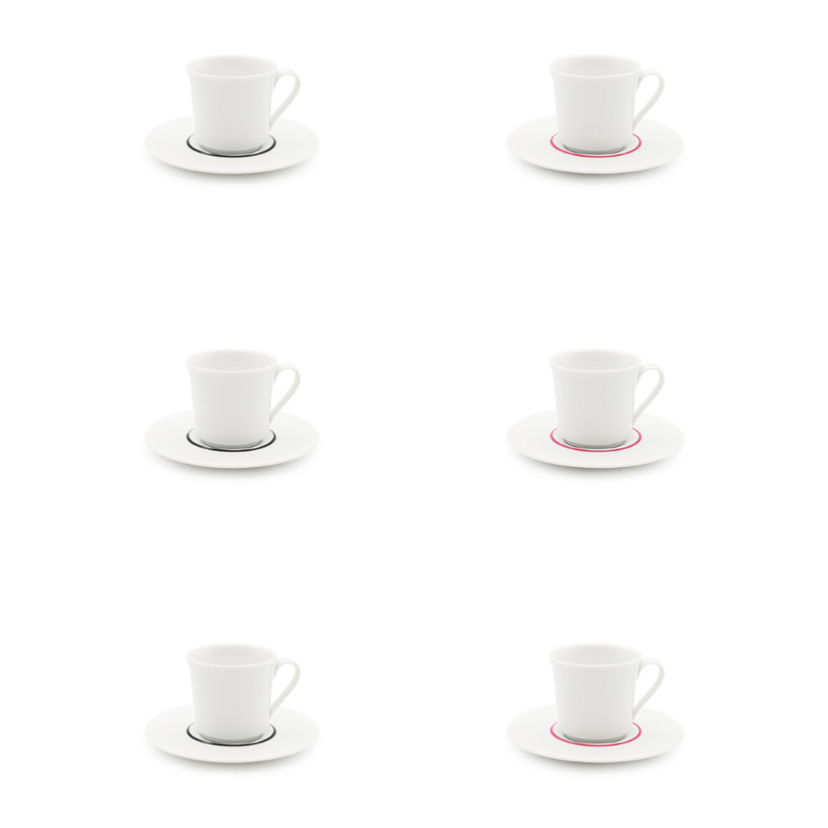 Coffret 6 services à café ligne