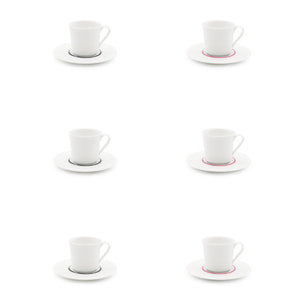 Coffret 6 services à café ligne