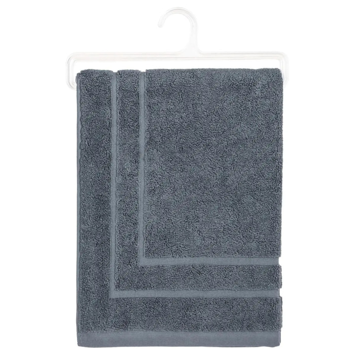 Tapis de bain - coton - gris foncé - 50x70 cm
