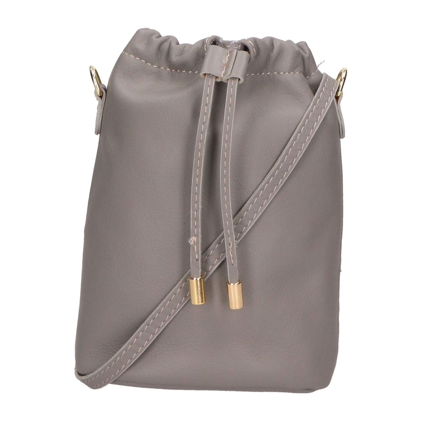 Borsa a sacca da donna - Modello Angela - Vera pelle - 16.0 x 20.0 x 7.0 cm