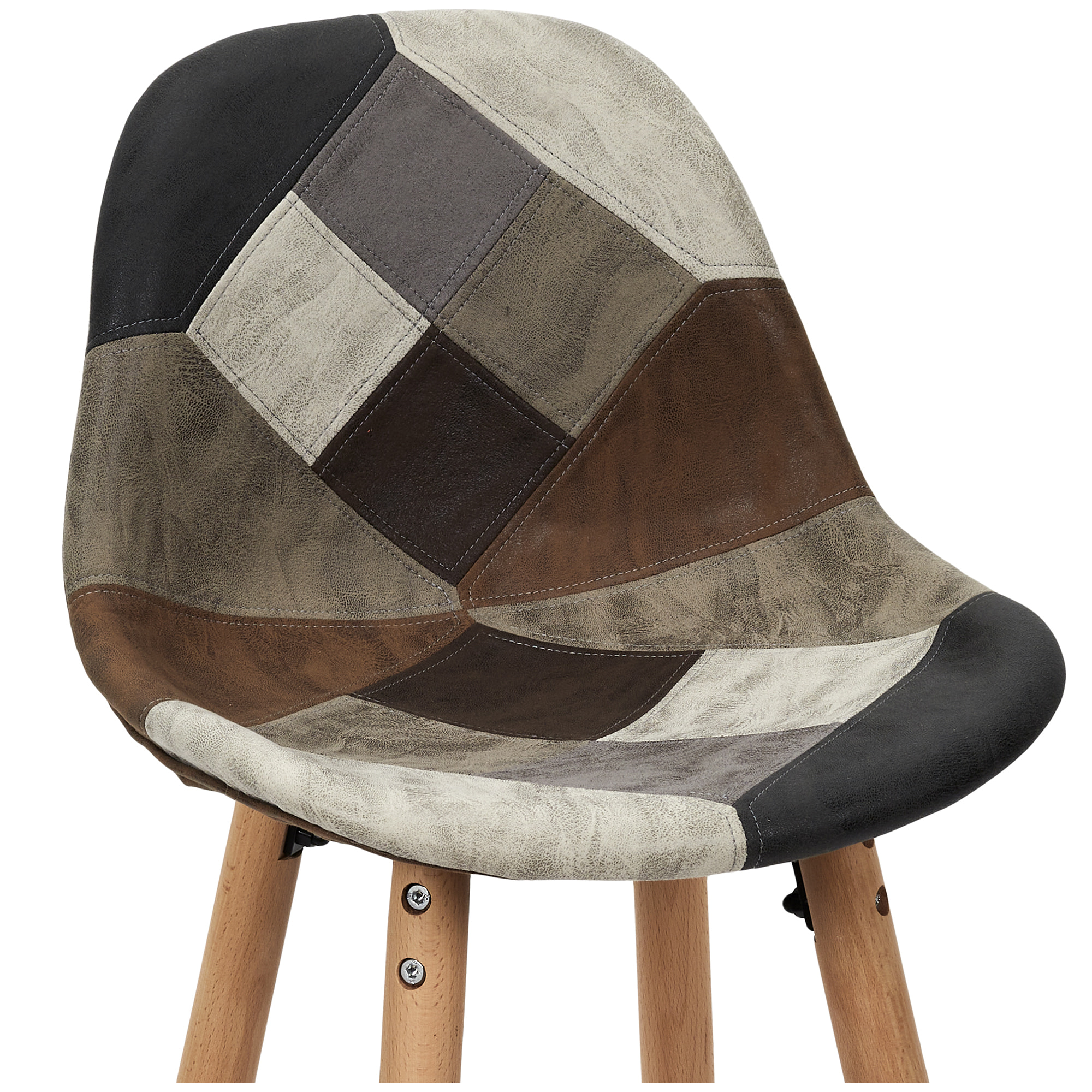 Lot De 2 Tabourets De Bar Patchwork Pu M1