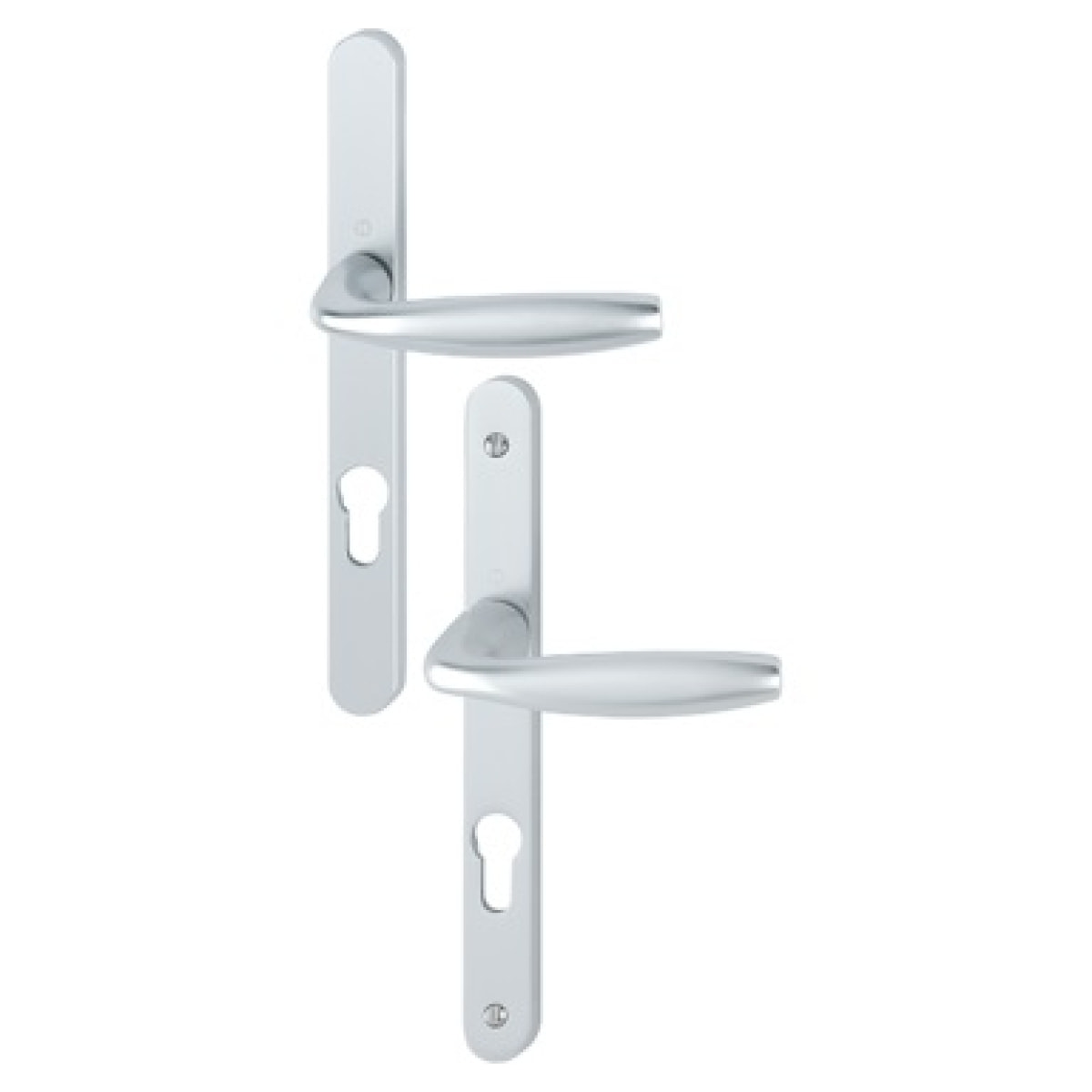 Ensemble de porte sur plaque étroite New-York 1810RH/300LMSGL/1810 HOPPE Argent PZ92 - 3423050