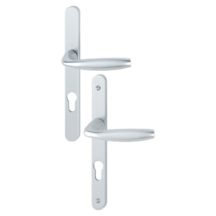 Ensemble de porte sur plaque étroite New-York 1810RH/300LMSGL/1810 HOPPE Argent PZ92 - 3423050
