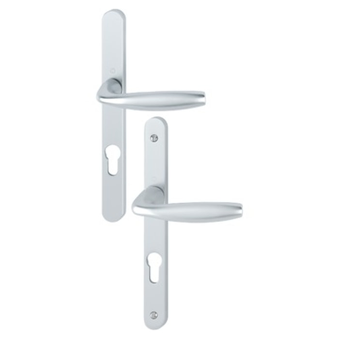 Ensemble de porte sur plaque étroite New-York 1810RH/300LMSGL/1810 HOPPE Argent PZ92 - 3423050