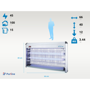 Mata insectos profesional 43W con luz ultravioleta ZZAP 40 PURLINE