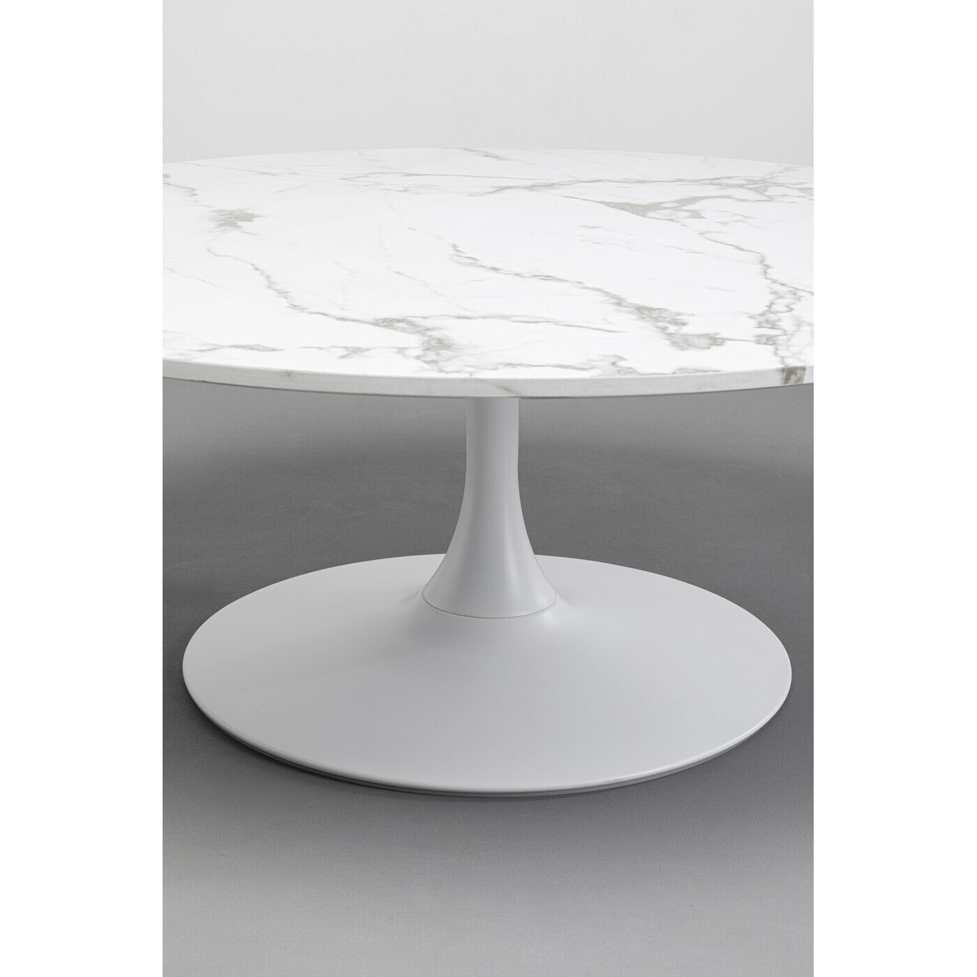 Table basse Schickeria effet marbre blanc 110cm Kare Design