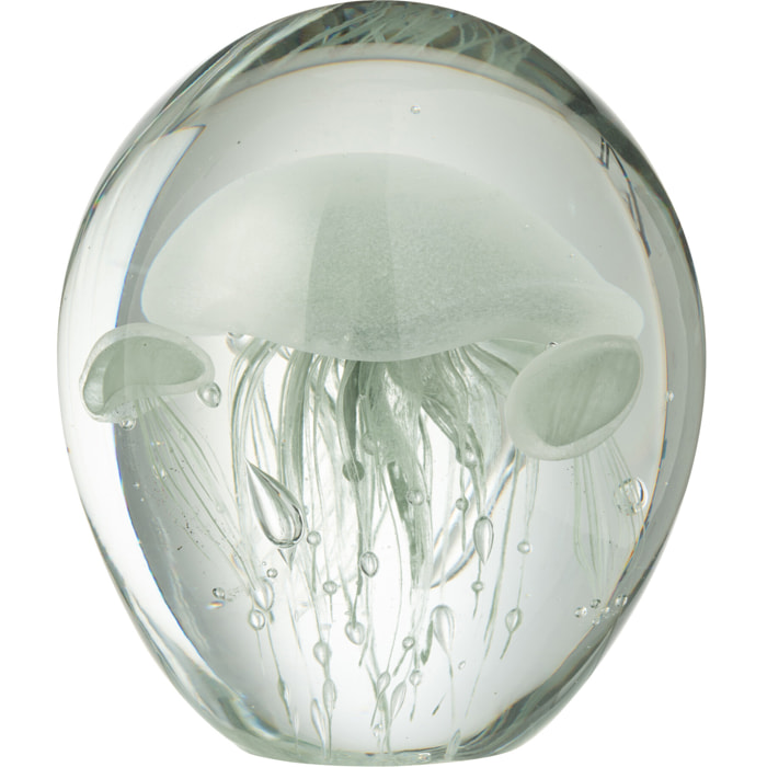 J-Line presse-papier Calypso - verre - transparent/vert - large