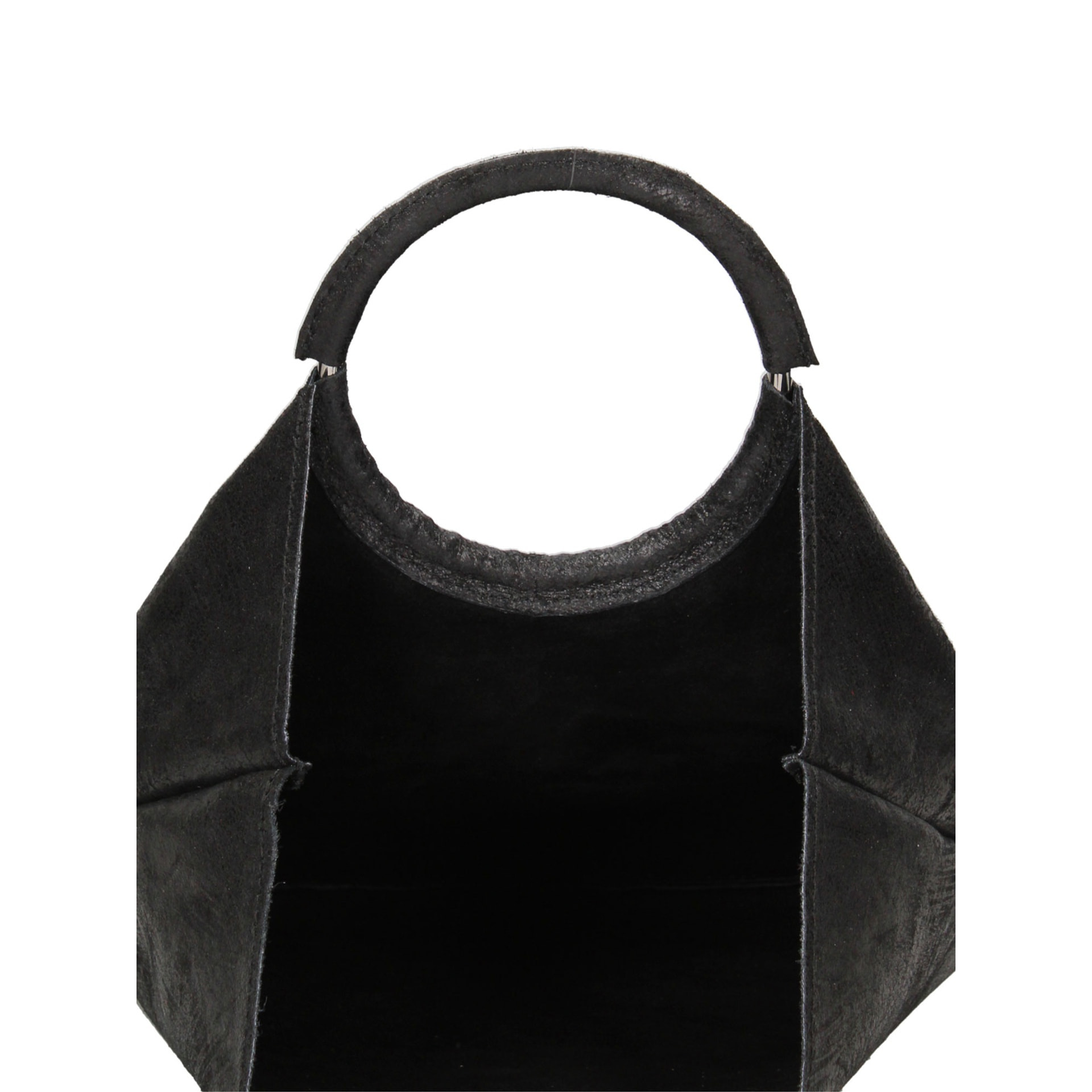 Borsa a mano da donna Made in Italy - Modello Velvet - 100% pelle scamosciata - 29.0 x 30.0 x 1.0 cm