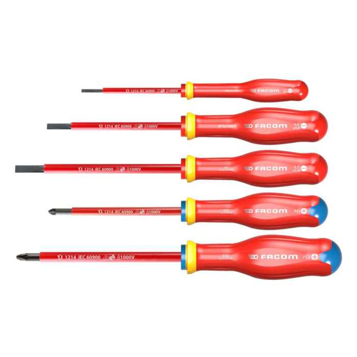 Jeu de 5 tournevis PROTWIST isolés 1000V