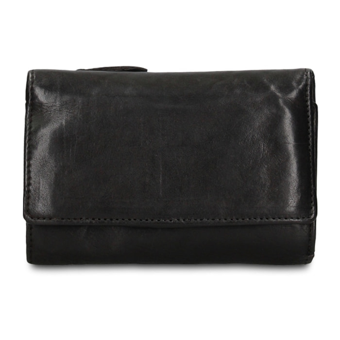 Portafoglio uomo in vera pelle - Modello Boreal - Casual - 14.0 x 9.0 x 4.5 cm