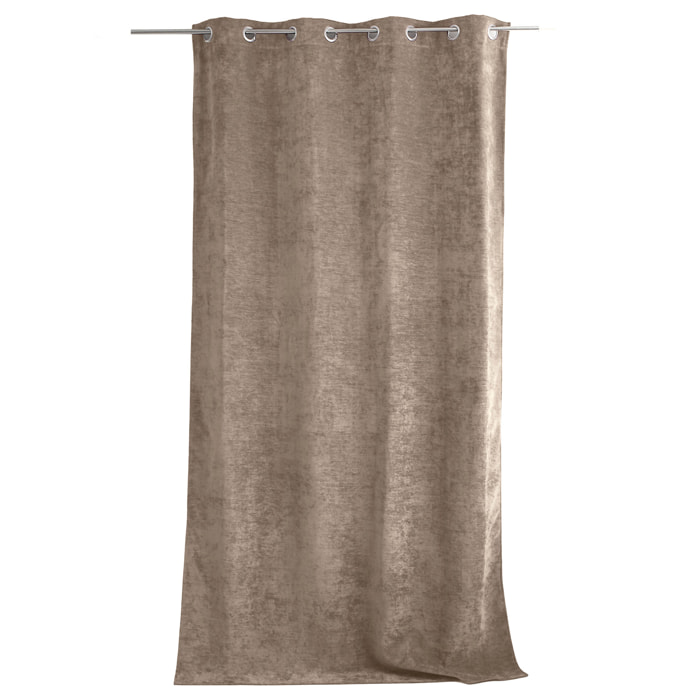 Rideau thermique en velours doublé polaire - Naturel