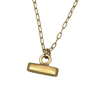 Collar Barra Petit cadena dorado chapado latón