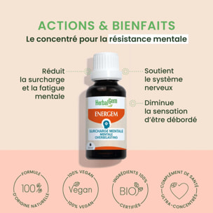 Herbalgem- EnerGem surcharge mentale - Bio - 30 ml