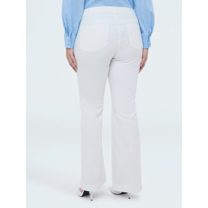 Fiorella Rubino - Pantalones Flare con botones decorativos - Blanco