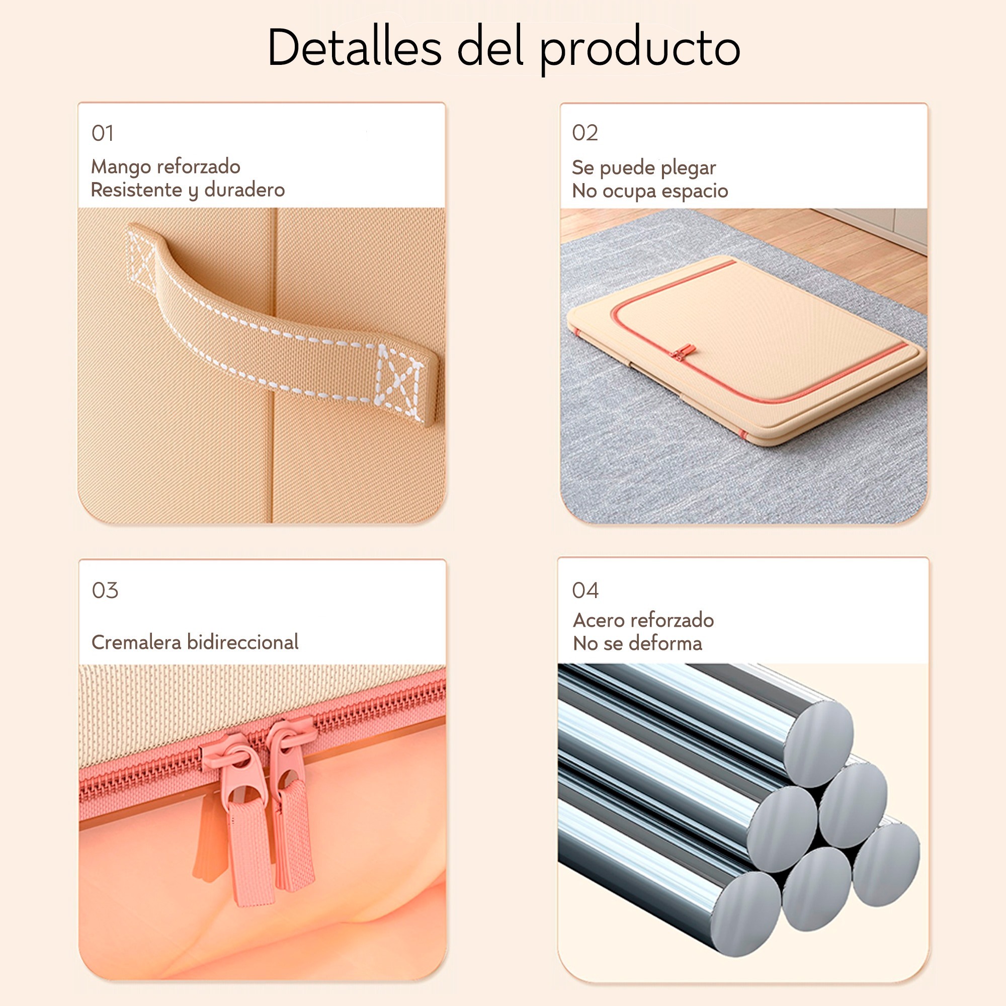 Set de 2 cajas de almacenamiento de ropa, plegable, en material textil, distintos tamaños disponibles