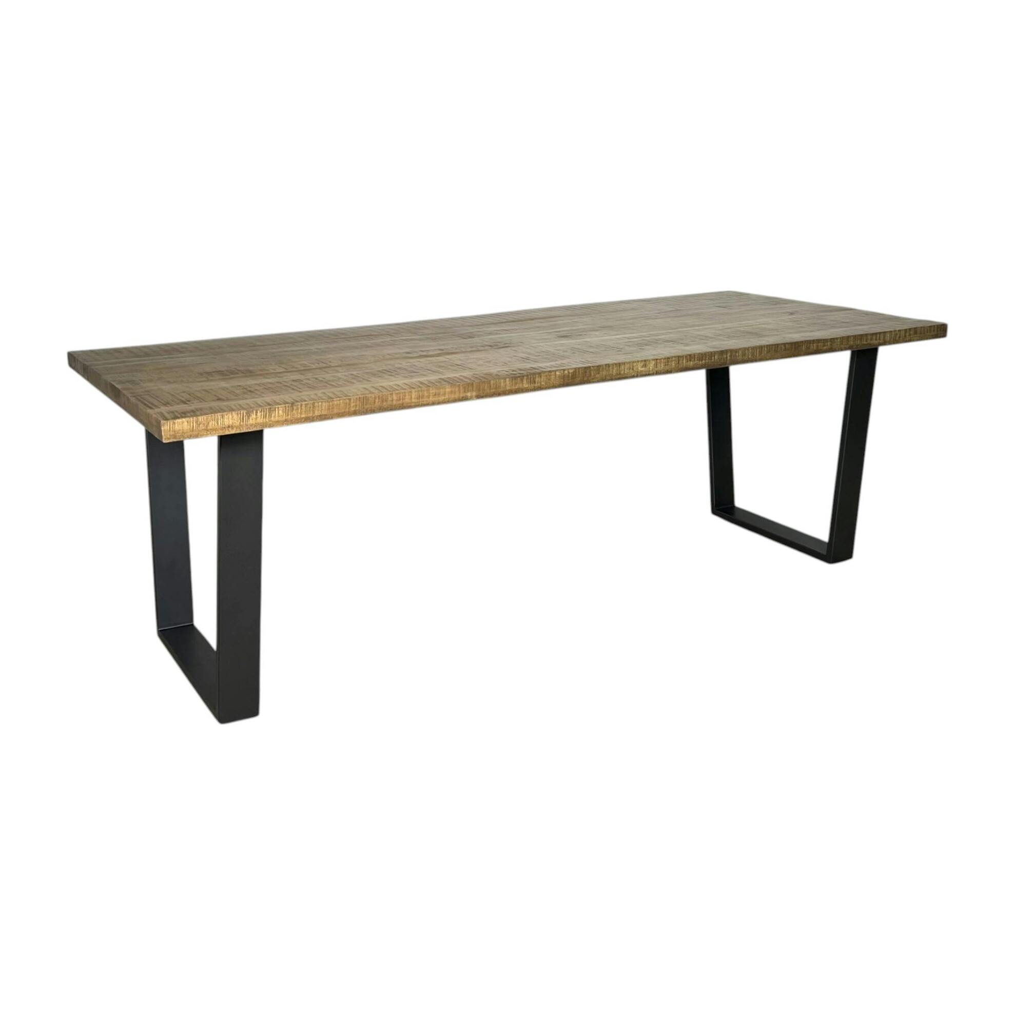 Table à manger contemporaine bois métal 230 cm LUCKNOW