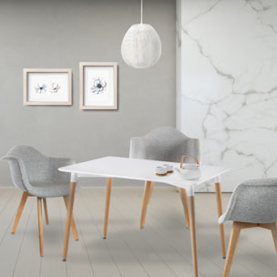 Fauteuil Scandinave Tissu Gris - Lot De 2