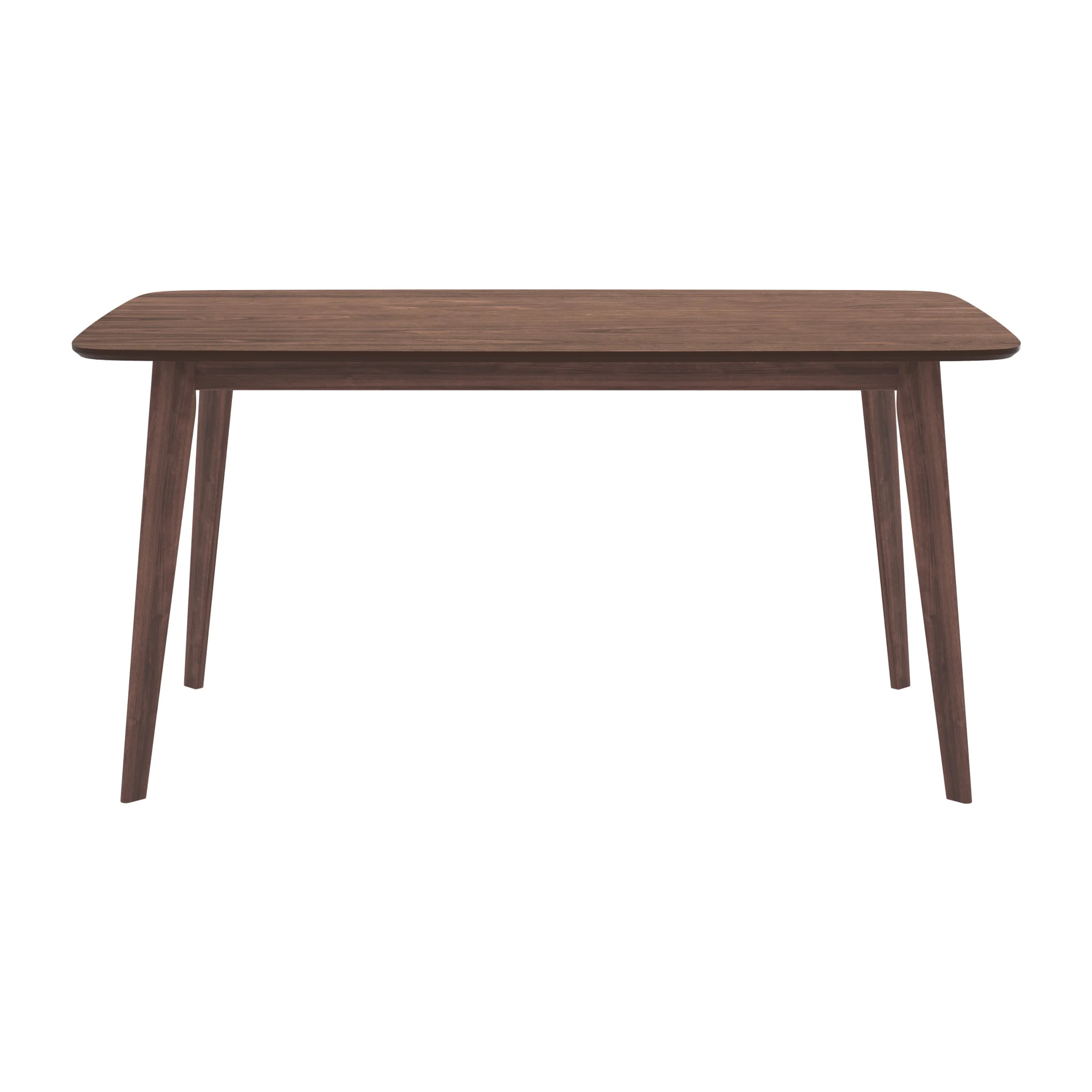 Table rectangulaire 6 personnes en bois foncé 150 cm - Oman
