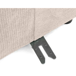 Debbie - module d'assise gauche en tissu texturé - Beige