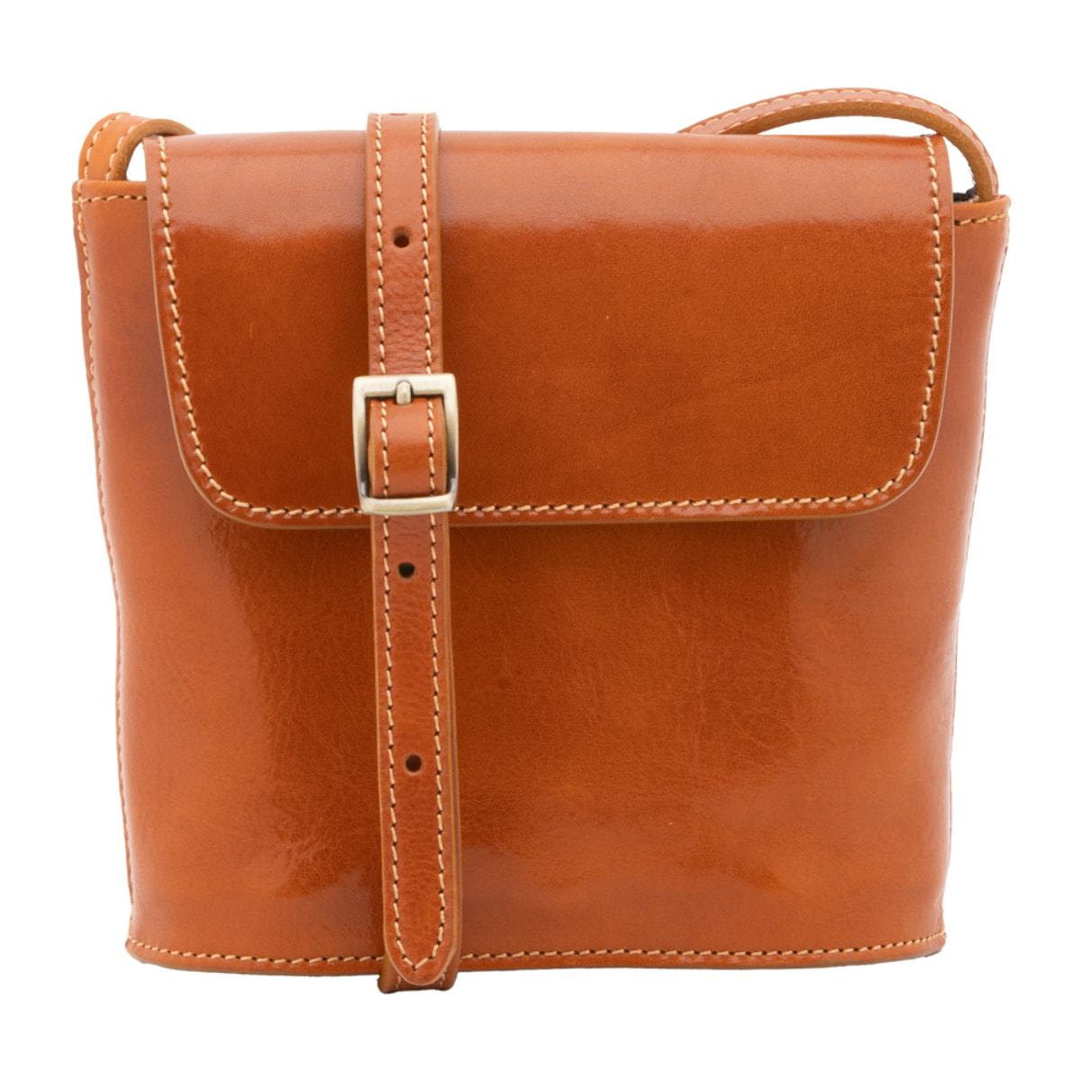 Borsa a tracolla  da uomo In Vera pelle Made in Italy 16x17,5x7 cm