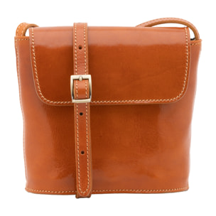 Borsa a tracolla  da uomo In Vera pelle Made in Italy 16x17,5x7 cm