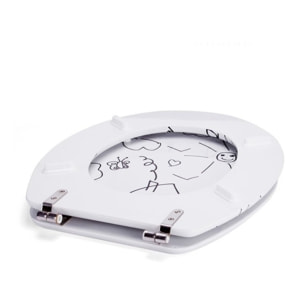 Abattant wc MDF Jardin d'enfants - Charnières Inox MSV