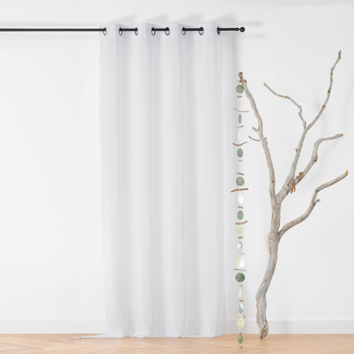 Voilage à Oeillets en Tissu Recyclé - Blanc