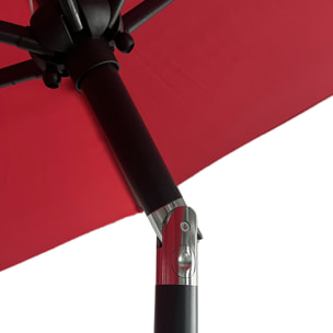 Parasol droit HAPUNA rond - Rouge