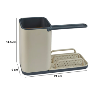 Organisateur d'évier "Néo" 4 en 1 beige