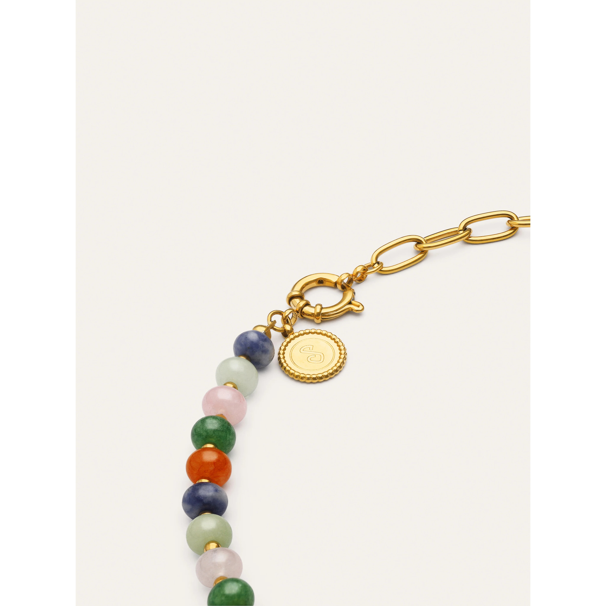 Collana Alpine Chic Stones Acciao Placcato Oro