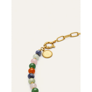 Collana Alpine Chic Stones Acciao Placcato Oro