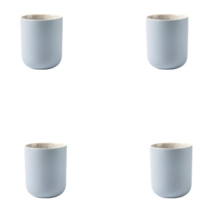 Lot de 4 tasses bleu - "Iris"