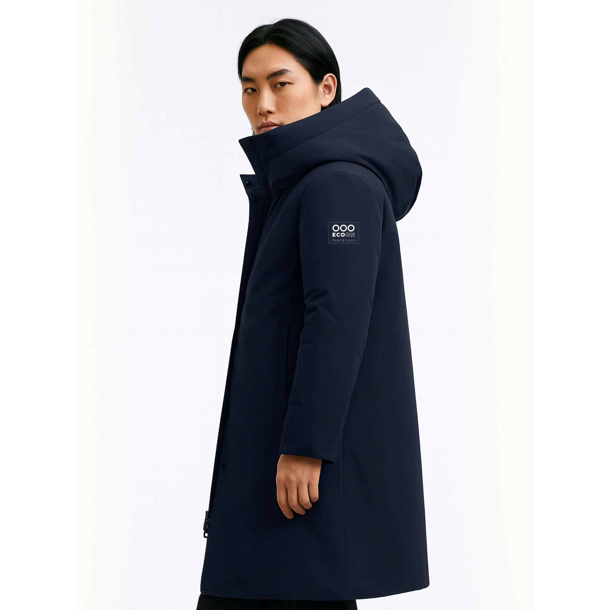 Abrigo para mujer ECOON Bayona Long jacket - Azul Marino