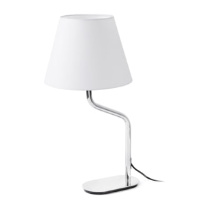 ETERNA Lampe de table chrome/blanc