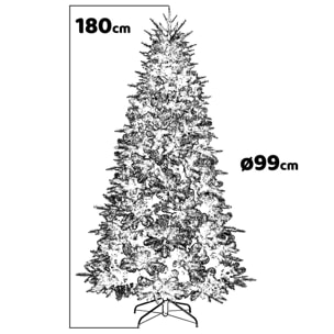 Safari - Albero di Natale effetto realistico in PE e PVC ø99x180H, 775 rami