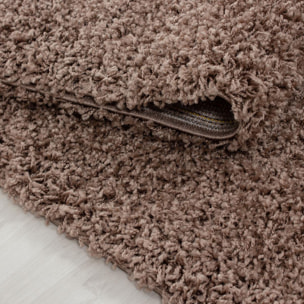Tapis poils longs shaggy tissé motif uni ZASIVE