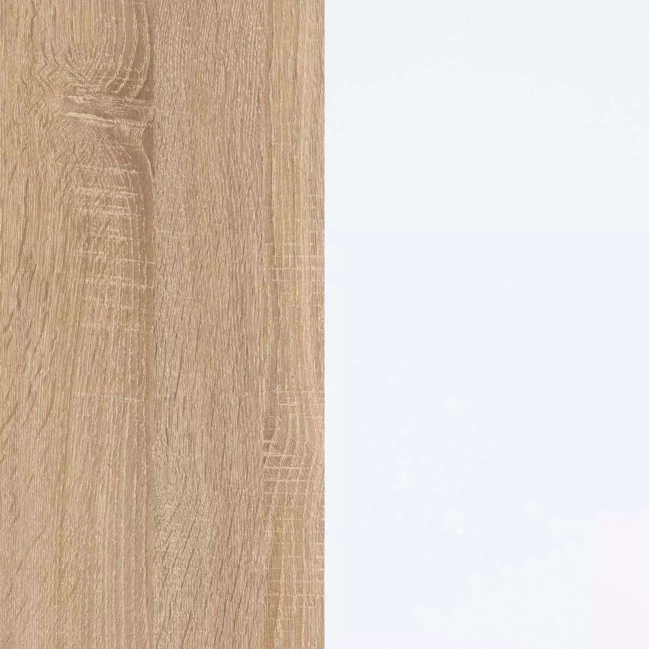 Pack salón con mesa de centro Arlet Plus V2 Blanco Artik (Blanco Mate) - Roble Canadian