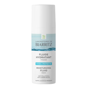Hydra-Protect+ - Fluide Hydratant Bio Anti-Pollution & Anti Lumière Bleue 50ml