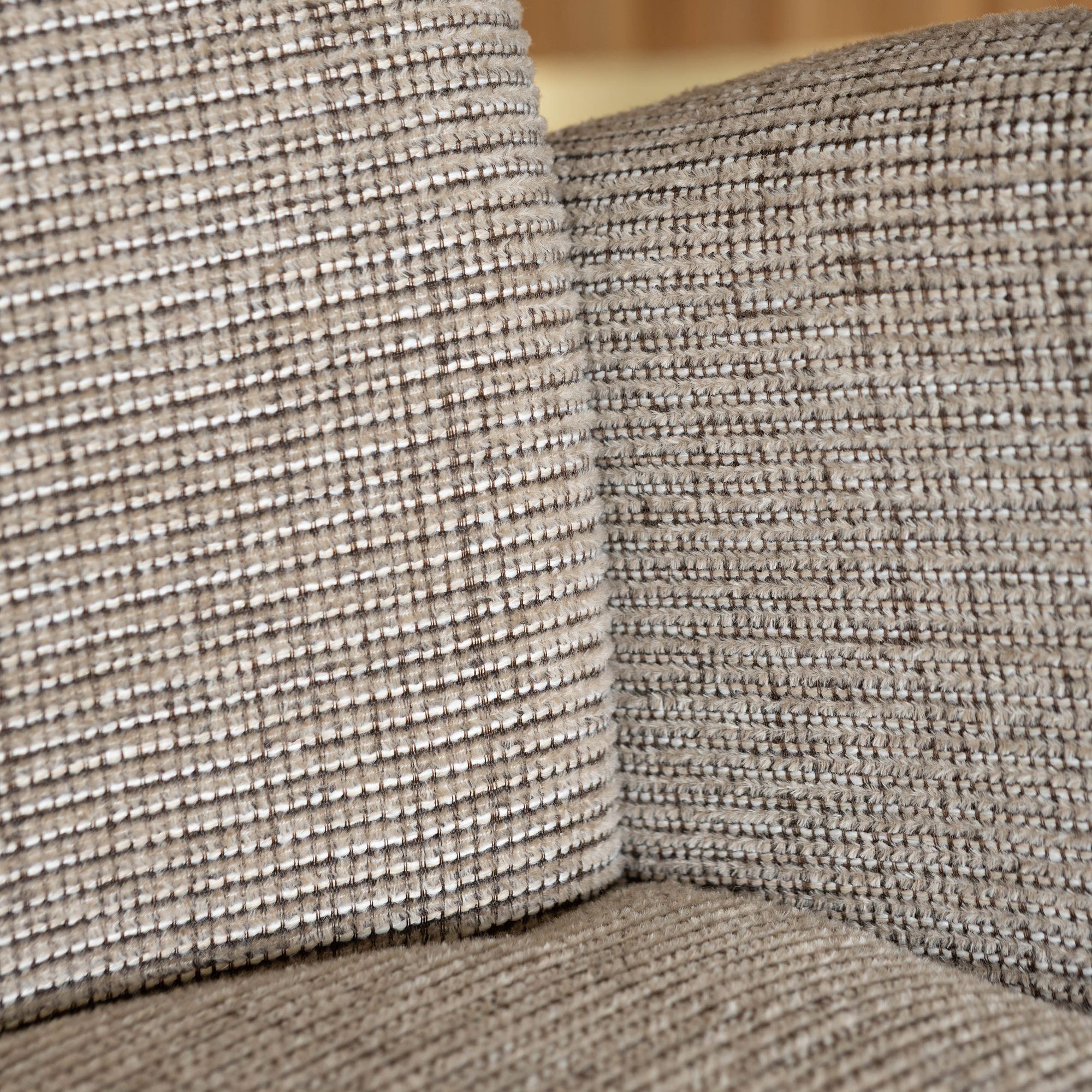 Lot de 2 fauteuils de table en tissu beige et pieds en métal GINETTE