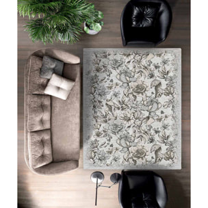 Tappeto Antiscivolo Moderno Salotto Grigio Beige